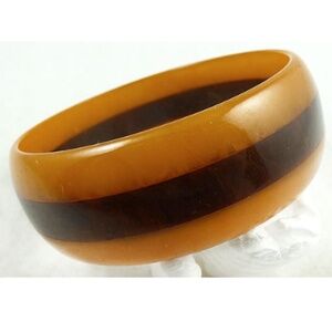 Laminated Bakelite Trio Bangle Bracelet